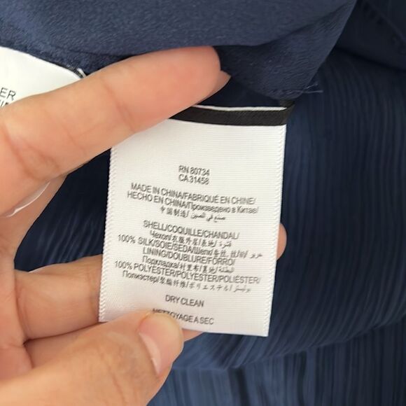 BCBGMaxAzria Amber Silk Strapless Maxi Dress in Navy - Picture 13 of 13